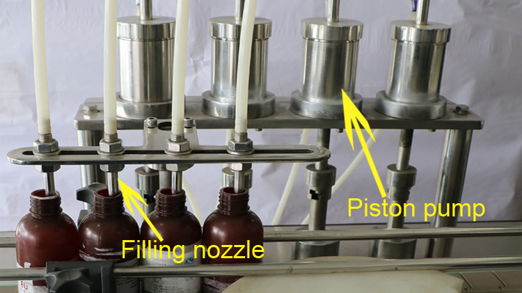 टोपी सील और स्टार व्हील चलाने के साथ 500 मिलीलीटर गोल बोतल भरने की मशीन