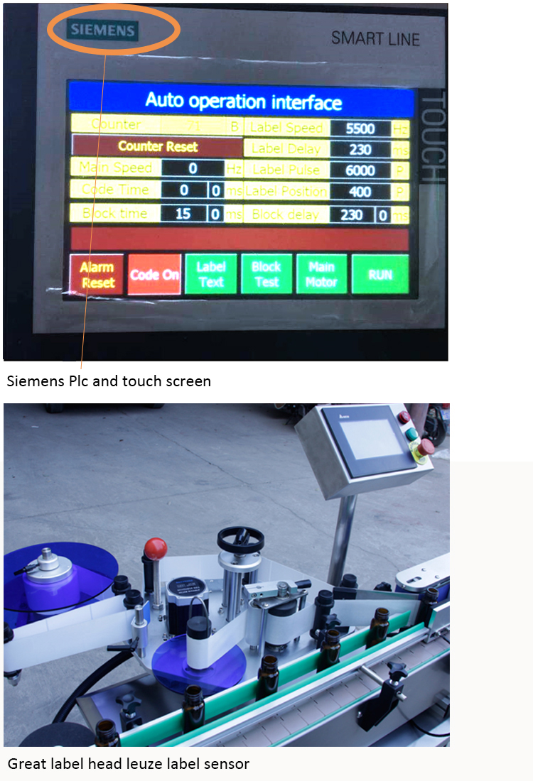 स्वचालित गोल बोतल लपेटें लेबलर